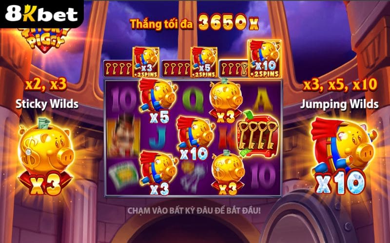 Giao diện chính của Siêu Trộm Heo Vàng