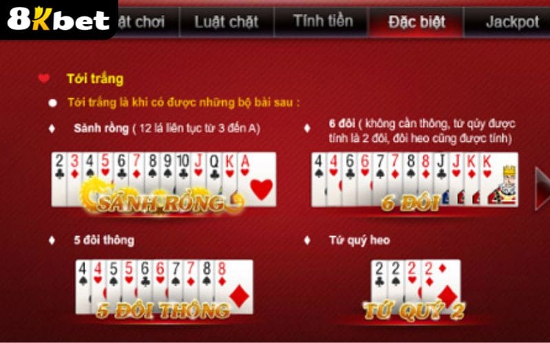 Các loại bài thắng trắng trong Tiến Lên Miền Nam